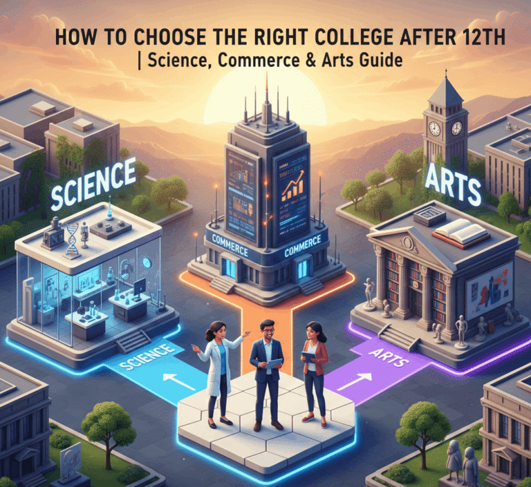 How to Choose the Right College After 12th | Science, Commerce & Arts Guide